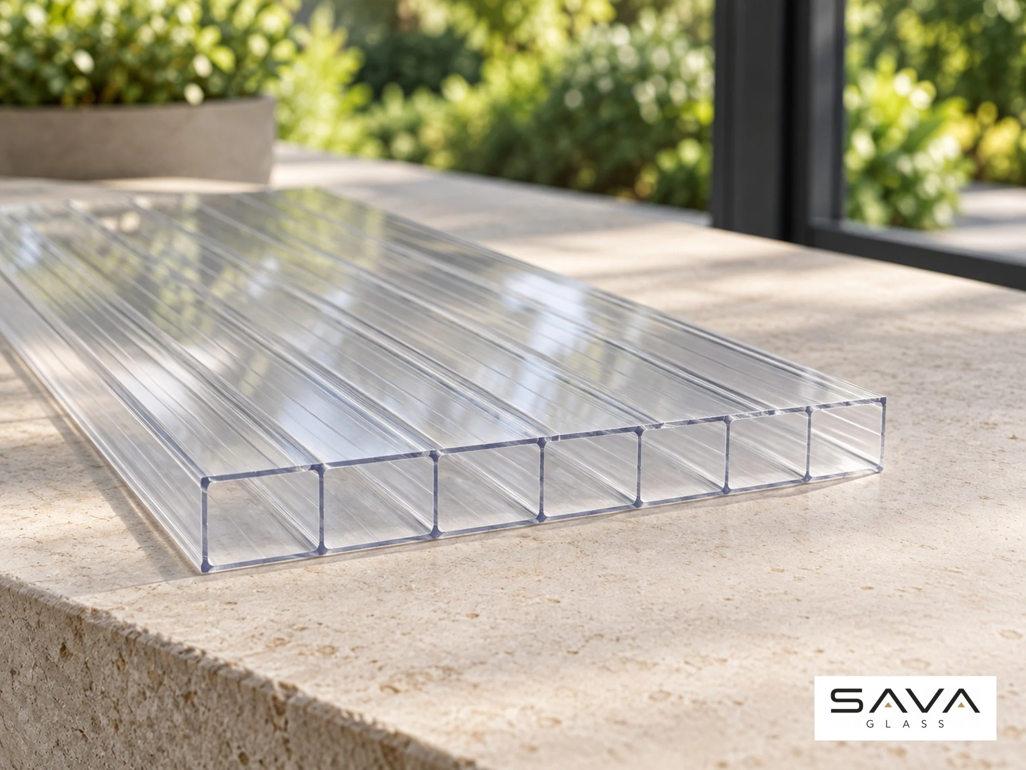Polycarbonaat dakplaat voor een veranda