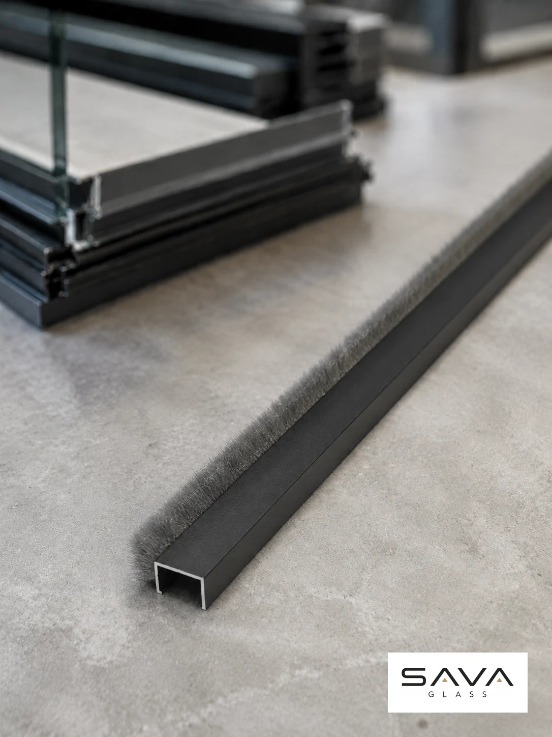Tochtstrip voor glazen schuifwand
